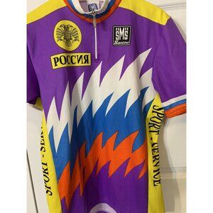Santini Cycling Jersey Shirt Bicycle Made In Italy Men’s Sz XL Multi Colored‎